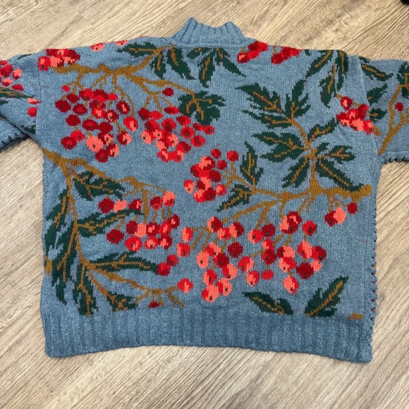 Cecilia Prado by Anthropologie Blossom Mock Neck Sweater Womens Medium Brazil - Picture 8 of 12